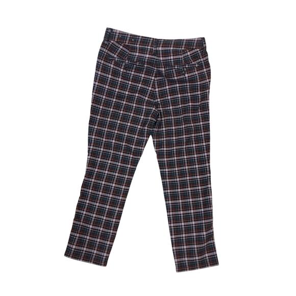 American Eagle Super Hi-Rise Skinny Trouser Women’s Size 10 Multi Plaid Stretch - Picture 3 of 7